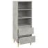 Aparador alto madera contrachapada gris hormigón 40x36x110