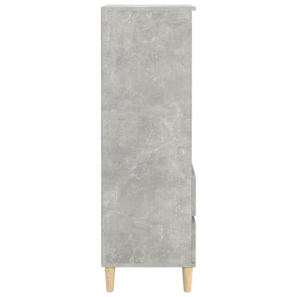 Aparador alto madera contrachapada gris hormigón 40x36x110