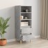 Aparador alto madera contrachapada gris hormigón 40x36x110