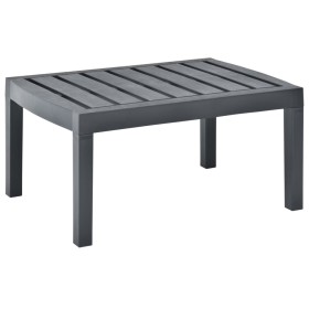Mesa de jardín de plástico gris antracita 78x55x38