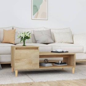 Mesa de centro madera contrachapada roble Sonoma 100x50x45