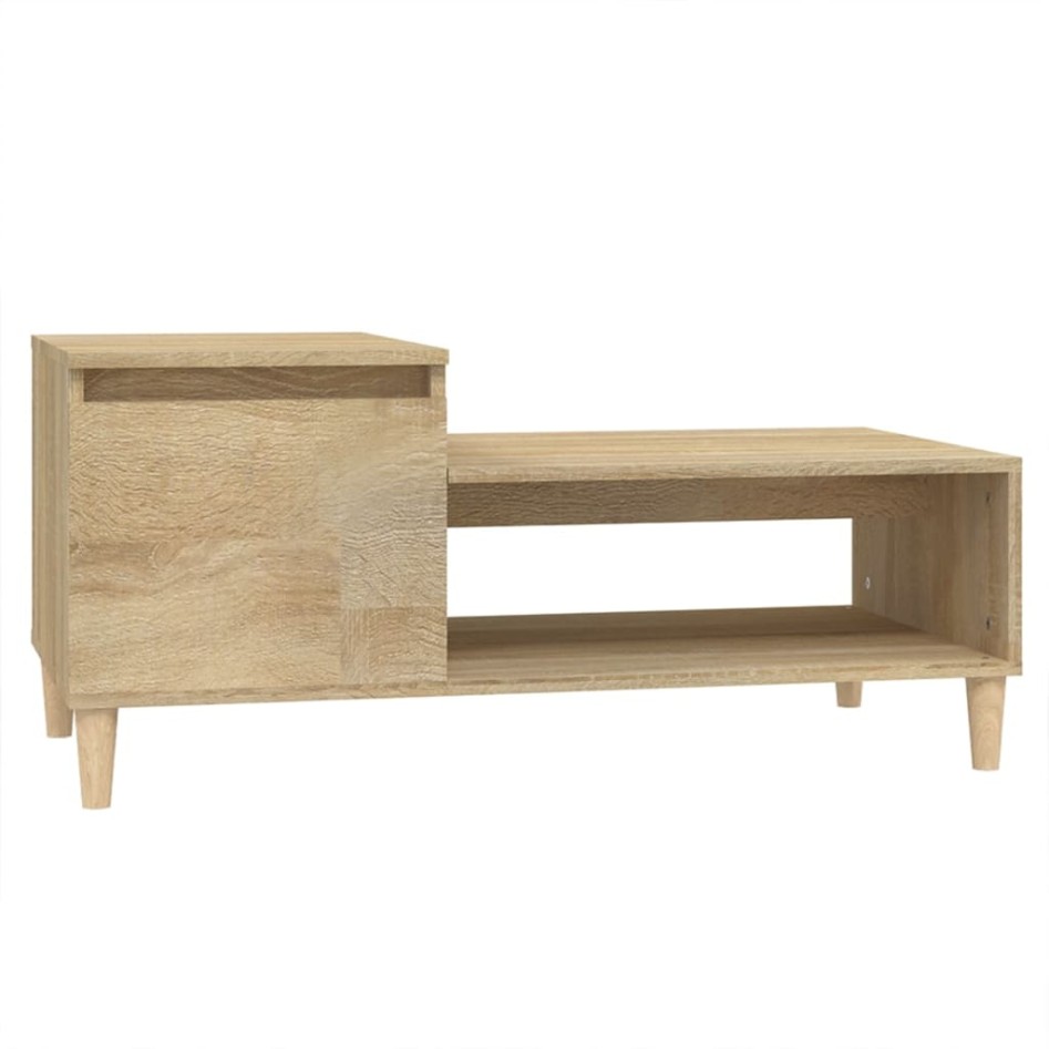 Mesa de centro madera contrachapada roble Sonoma 100x50x45