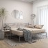 Estructura de sofá cama extraíble de metal gris 90x200