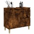 Armario de baño madera contrachapada roble ahumado 65x33x60