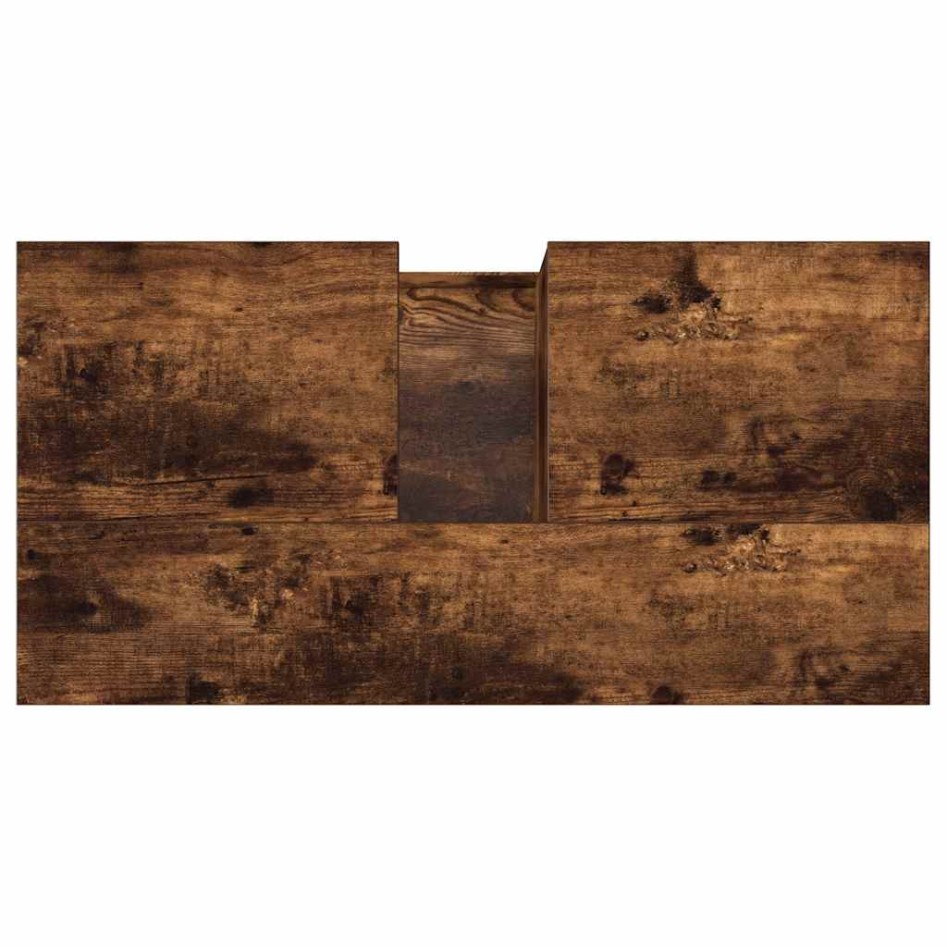 Armario de baño madera contrachapada roble ahumado 65x33x60