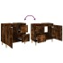 Armario de baño madera contrachapada roble ahumado 65x33x60