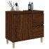 Armario de baño madera contrachapada marrón roble 65x33x60