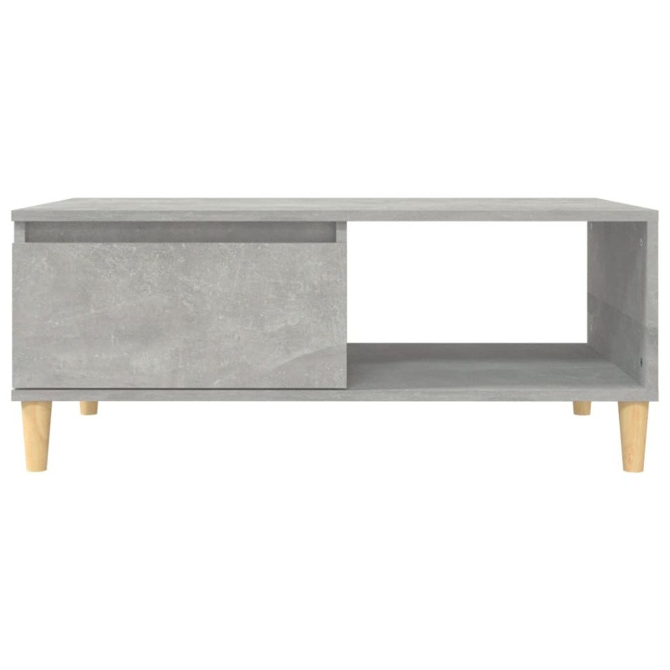 Mesa de centro madera contrachapada gris hormigón 90x50x36,5