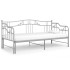 Estructura de sofá cama extraíble de metal gris 90x200
