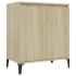Aparador de madera contrachapada color roble Sonoma 60x35x70