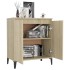Aparador de madera contrachapada color roble Sonoma 60x35x70