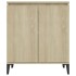 Aparador de madera contrachapada color roble Sonoma 60x35x70