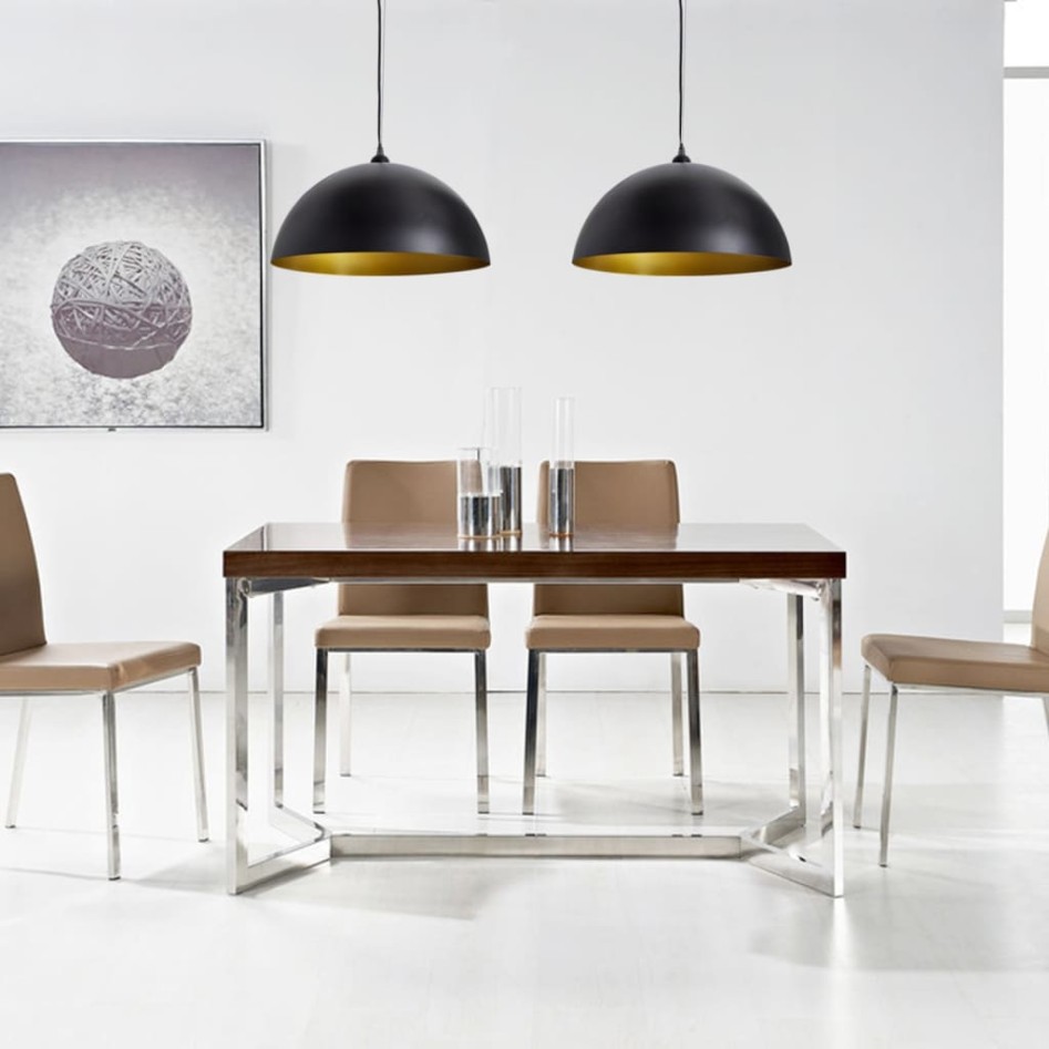 Lámpara de techo 2 uds altura ajustable semiesférica