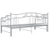 Estructura de sofá cama extraíble de metal gris 90x200