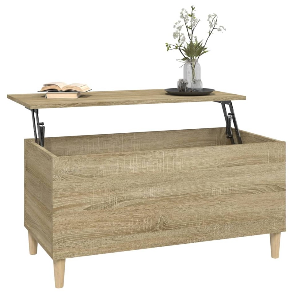 Mesa de centro madera contrachapada roble Sonoma 90x44,5x45