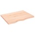 Estante de pared madera maciza roble sin tratar 80x60x(2-4)