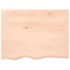 Estante de pared madera maciza roble sin tratar 80x60x(2-4)