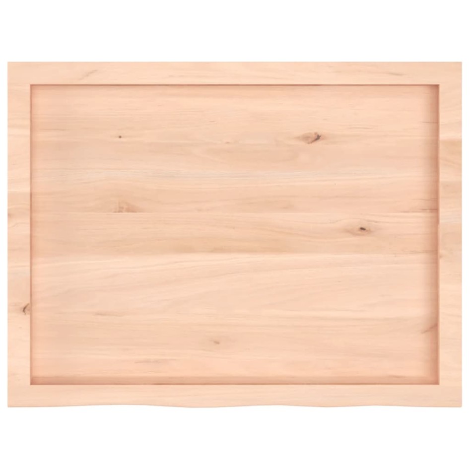 Estante de pared madera maciza roble sin tratar 80x60x(2-4)