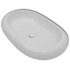 Lavabo ovalado de cerámica blanco 63x42