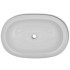 Lavabo ovalado de cerámica blanco 63x42