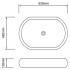 Lavabo ovalado de cerámica blanco 63x42