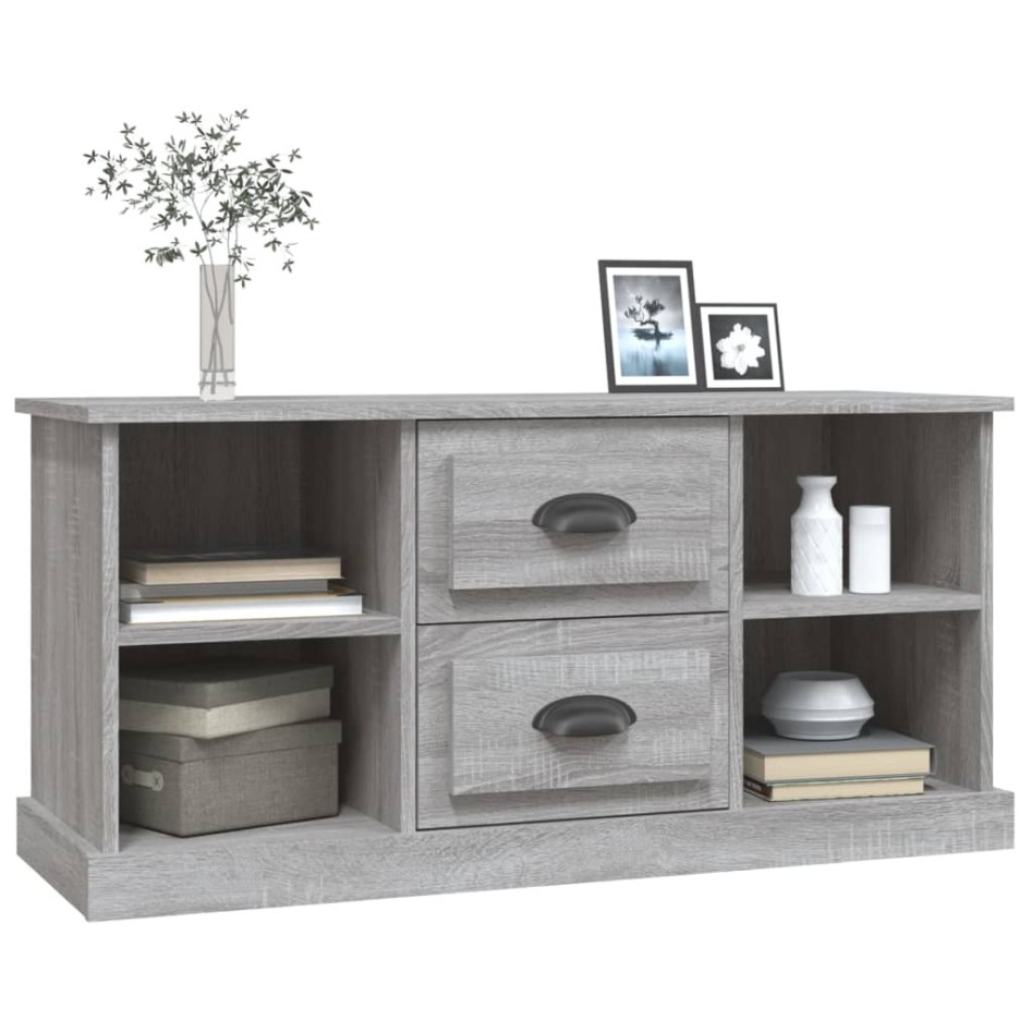 Mueble para TV madera contrachapada gris Sonoma 99,5x35,5x48