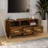Mueble de TV madera contrachapada roble ahumado 102x36x50