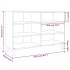 Aparador de madera de ingeniería gris Sonoma 103,5x35x70