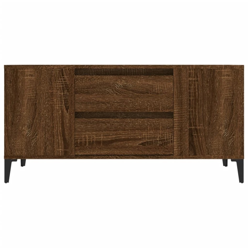 Mueble para TV madera contrachapada marrón roble 102x44,5x50