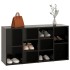 Banco zapatero de madera contrachapada negro 103x30x54,5
