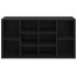 Banco zapatero de madera contrachapada negro 103x30x54,5