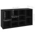 Banco zapatero de madera contrachapada negro 103x30x54,5