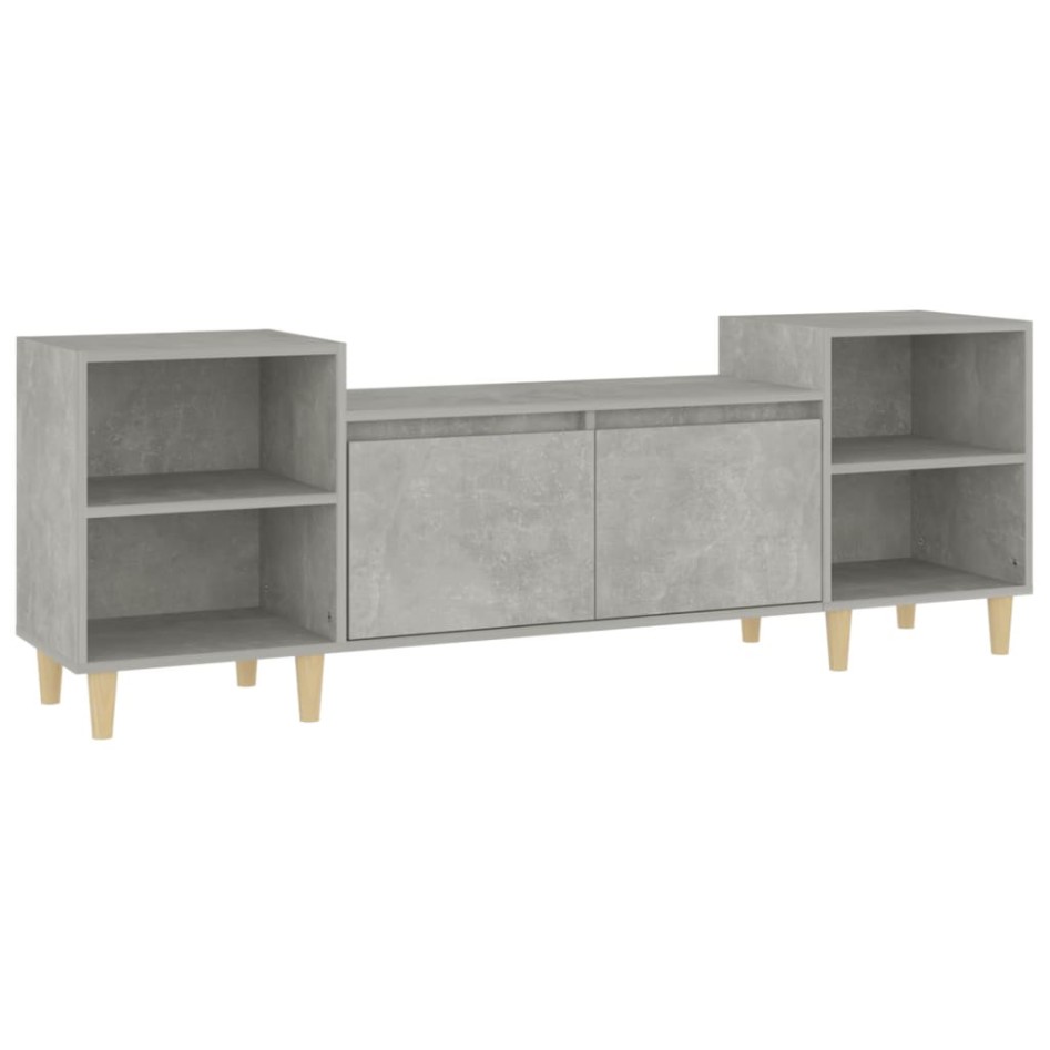 Mueble para TV madera contrachapada gris hormigón 160x35x55