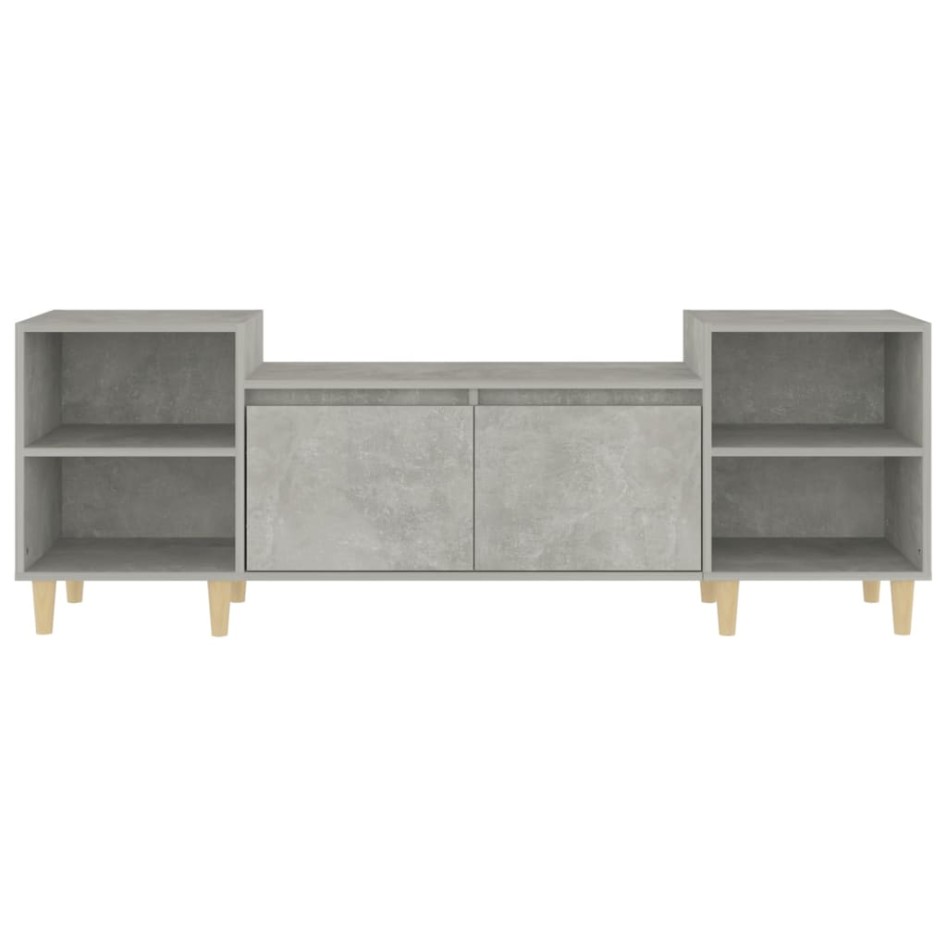 Mueble para TV madera contrachapada gris hormigón 160x35x55