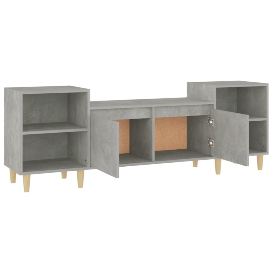 Mueble para TV madera contrachapada gris hormigón 160x35x55