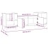 Mueble para TV madera contrachapada gris hormigón 160x35x55
