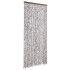 Cortina mosquitera de chenilla marrón y beige 100x220