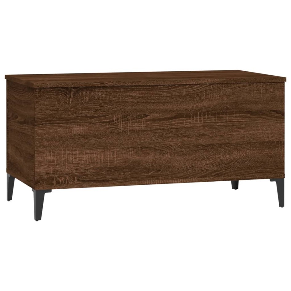 Mesa de centro madera contrachapada roble marrón 90x44,5x45