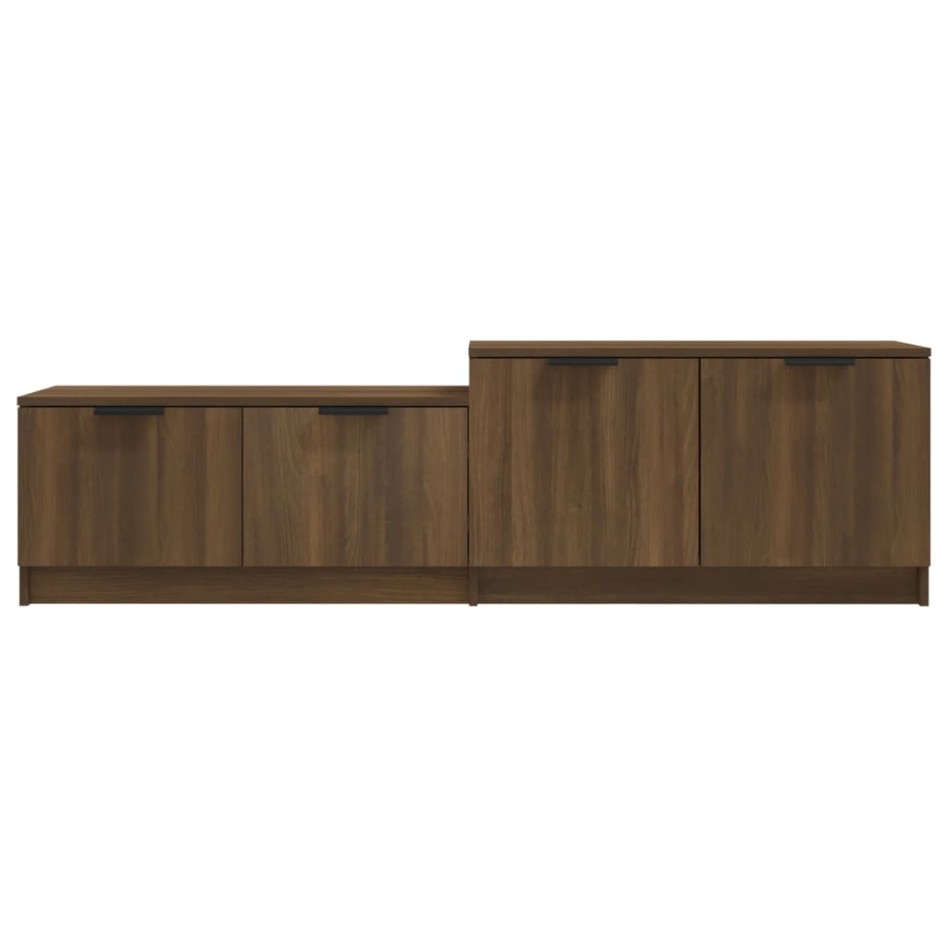 Mueble de TV madera contrachapada roble marrón 158,5x36x45