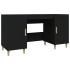 Escritorio de madera contrachapada negro 140x50x75