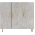 Aparador de madera de ingeniería gris hormigón 90x34x80