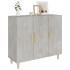 Aparador de madera de ingeniería gris hormigón 90x34x80