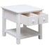 Mesa auxiliar madera de Paulownia blanco 40x40x40