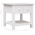 Mesa auxiliar madera de Paulownia blanco 40x40x40
