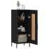 Aparador de madera contrachapada negro 34,5x34x90