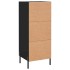 Aparador de madera contrachapada negro 34,5x34x90