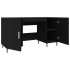 Escritorio de madera contrachapada negro 140x50x75