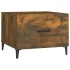 Mesas de centro con patas metal 2 uds roble ahumado 50x50x40