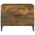 Mesas de centro con patas metal 2 uds roble ahumado 50x50x40