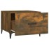 Mesas de centro con patas metal 2 uds roble ahumado 50x50x40